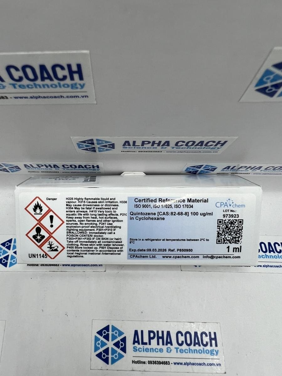 Chất chuẩn Quintozene CAS82-68-8 EC201-435-0, hãng CPAchem, Bungari